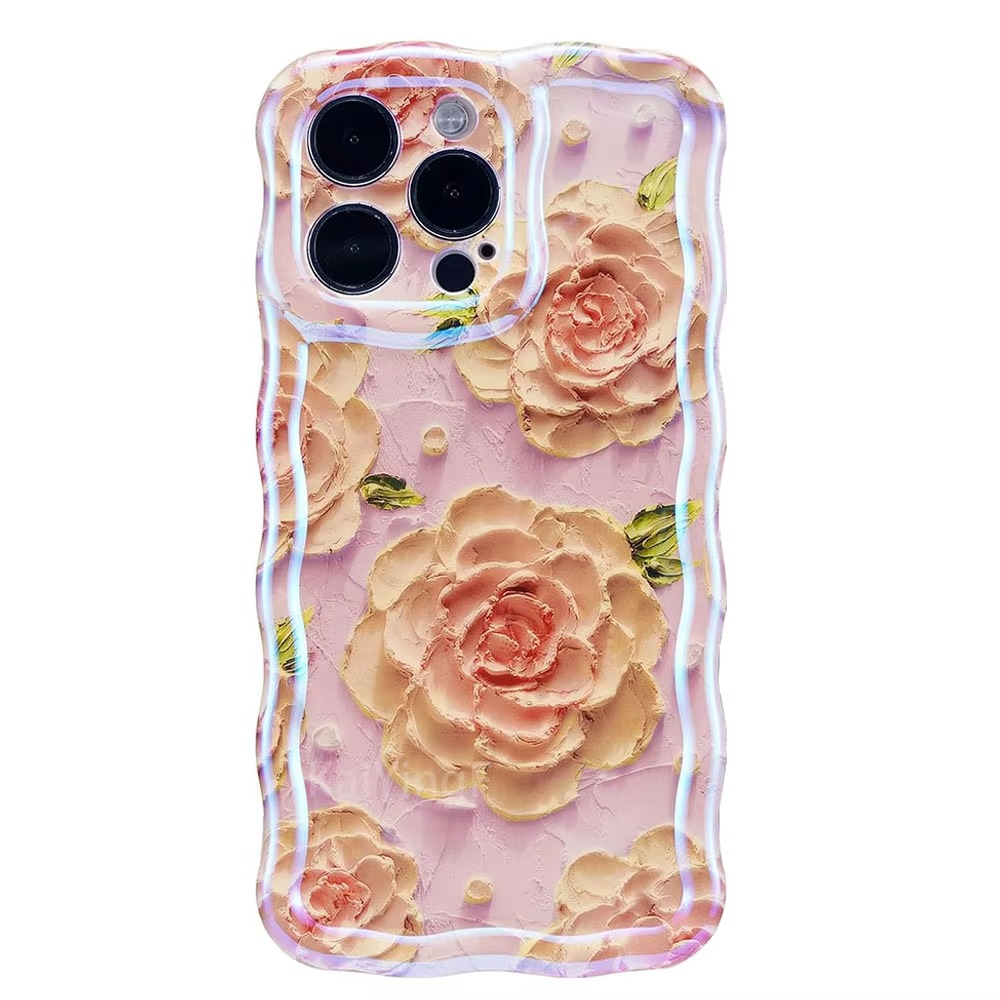 Premium Apple iPhone Case, MagSafe Compatible, Camera Lens and Screen Protection, Ultra Thin, Shockproof, Magnetic, Full All Around Protection, Laser Flower Bumper Case