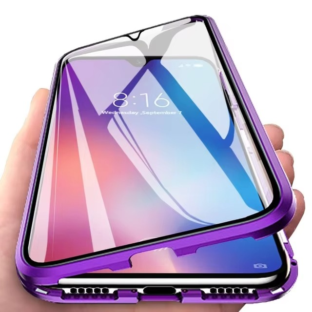 Robust Apple iPhone Case, MagSafe Compatible, Camera Lens and Screen Protection, Ultra Thin, Shockproof, Magnetic, Full All Around Protection, 360 Metal Glass Magnet Cover