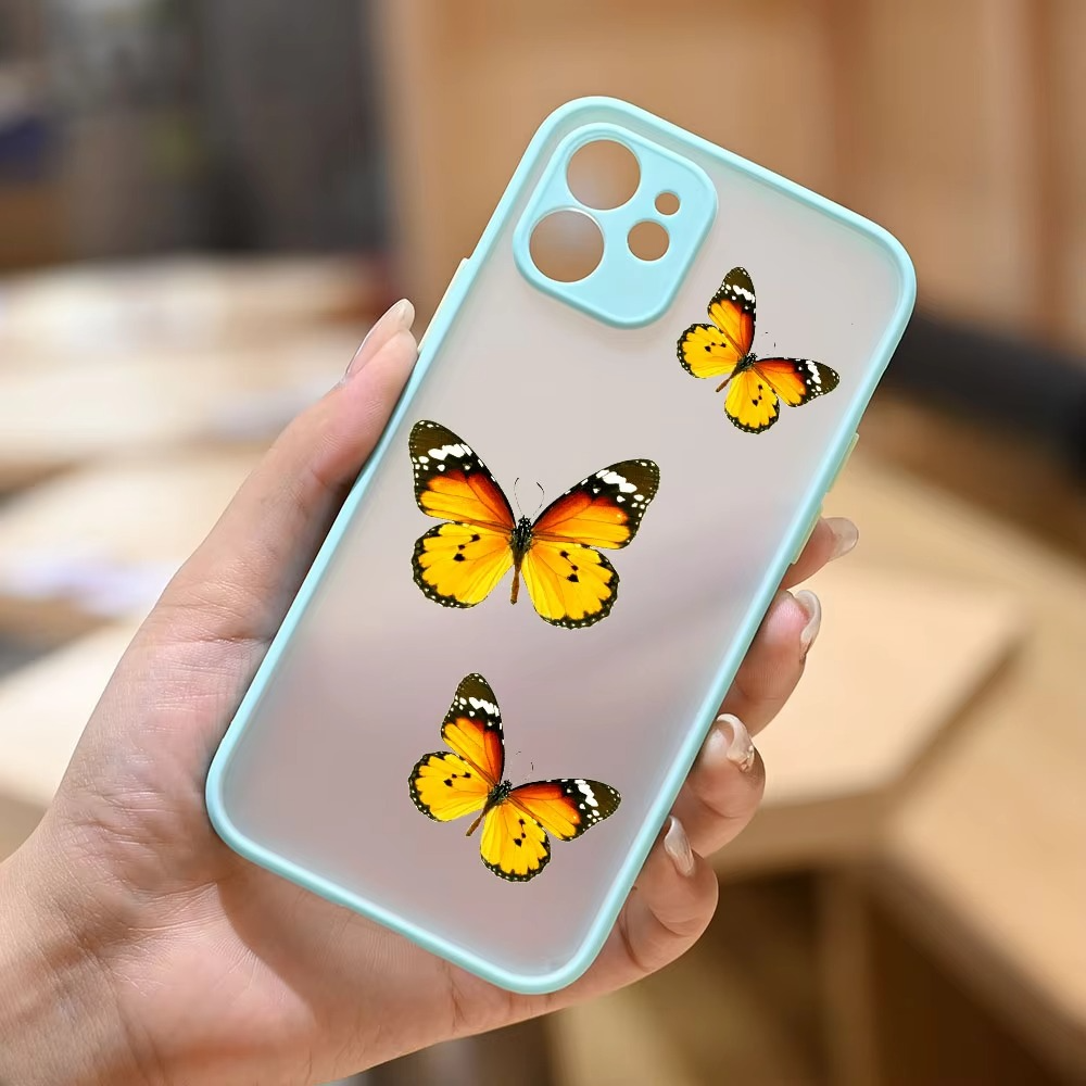 Luxury Apple iPhone Case, MagSafe Compatible, Camera Lens and Screen Protection, Ultra Thin, Shockproof, Magnetic, Full All Around Protection, Clear Butterfly Soft Cover