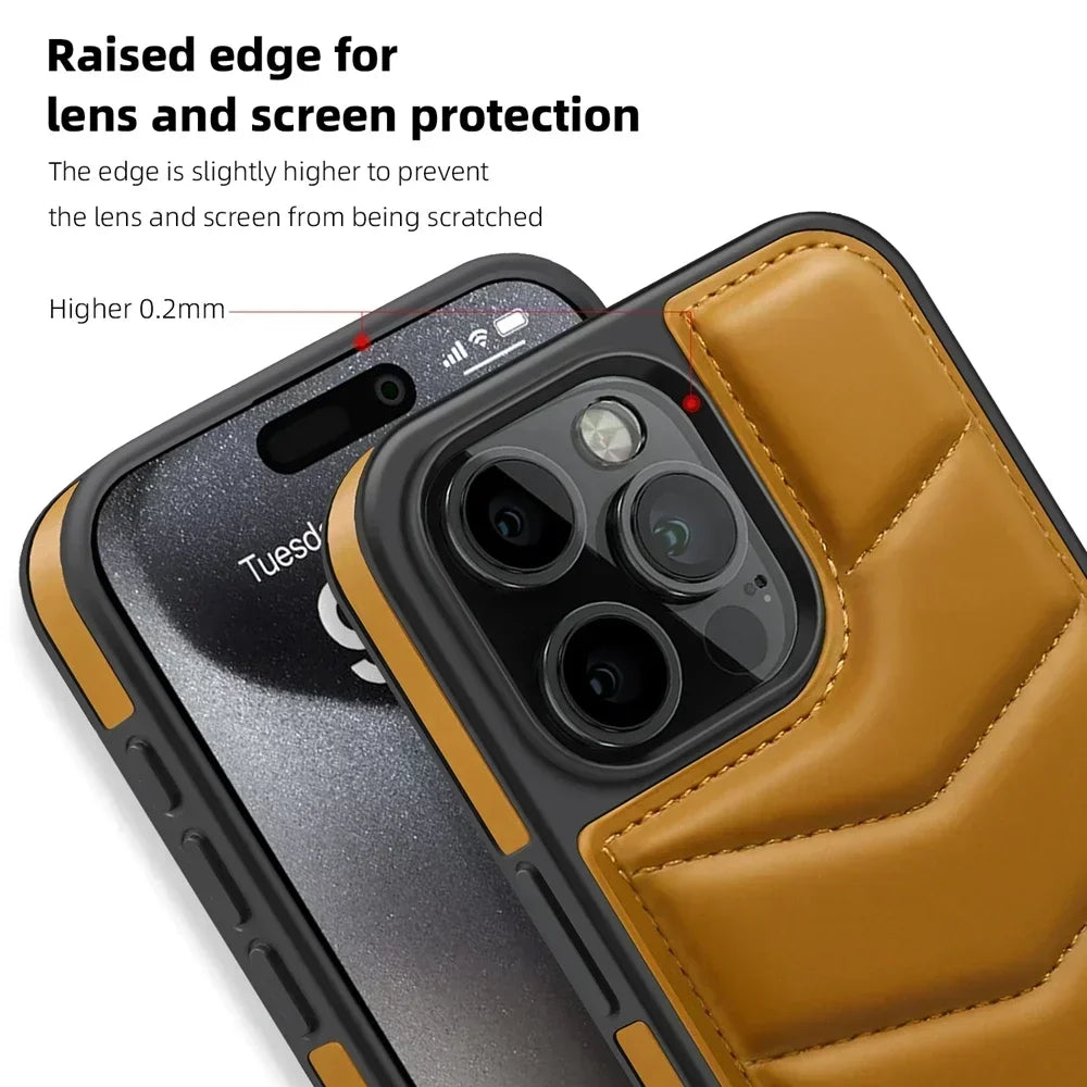 Premium MagSafe Leather iPhone Case – Magnetic Wireless Charging, Card Holder Wallet, Shockproof Protection, Sleek Design for iPhone Models