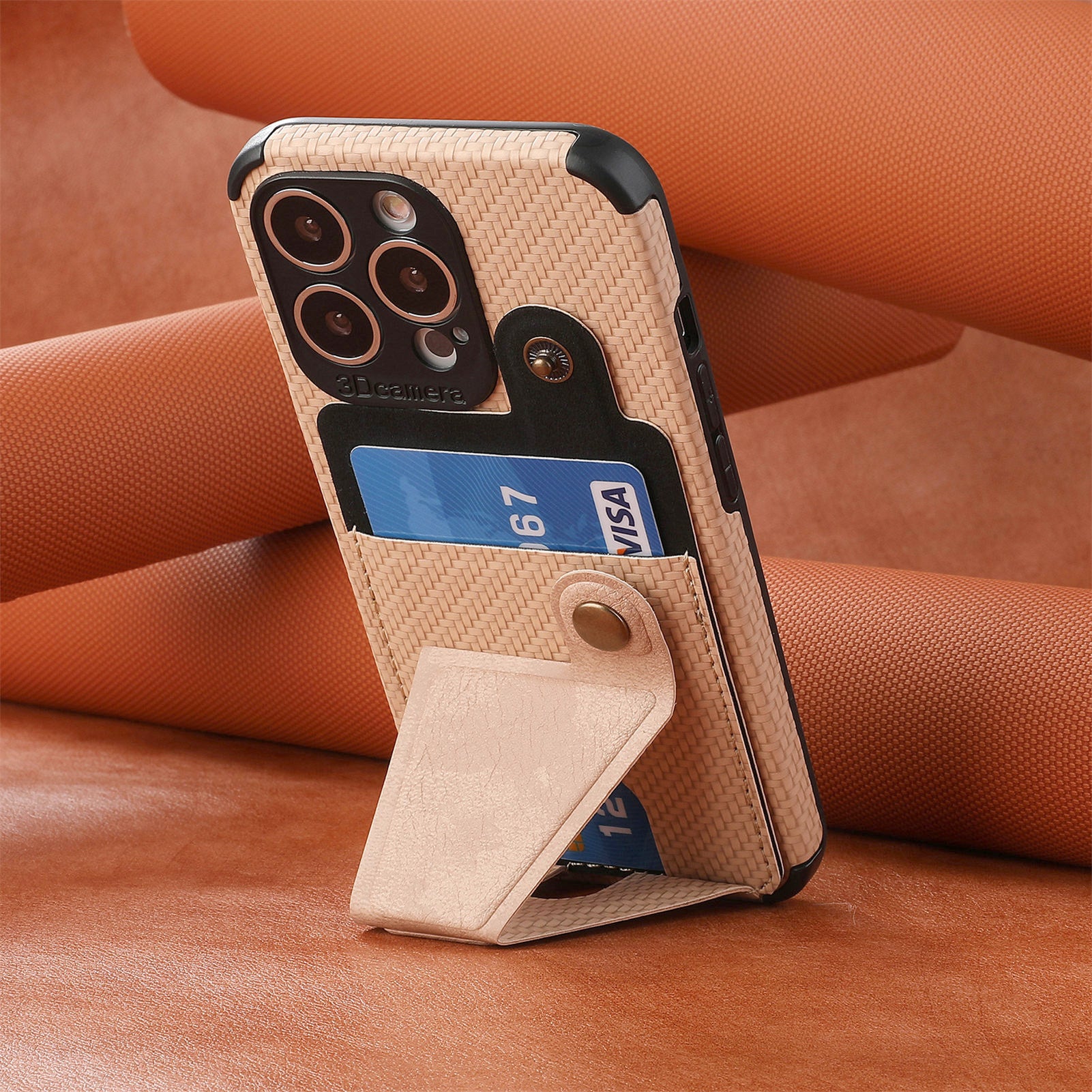 Carbon Fiber Wallet Flip iPhone Case – Premium Leather, Card Holder, Shockproof Protection Sleek & Durable Design for iPhone