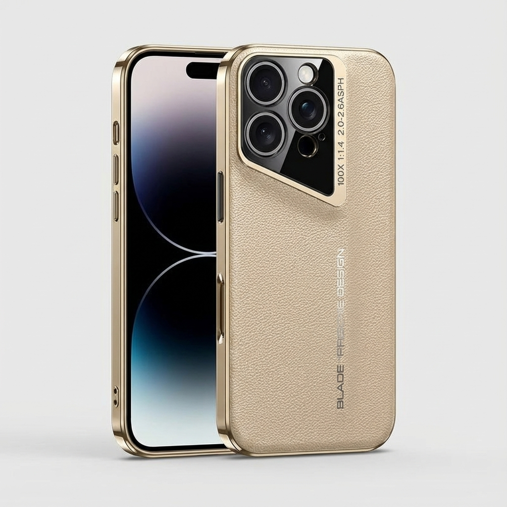 Premium Luxury iPhone Case – Electroplated Leather, Ultra-Thin, Shockproof Hard Protection Durable Cover | Case for iPhone