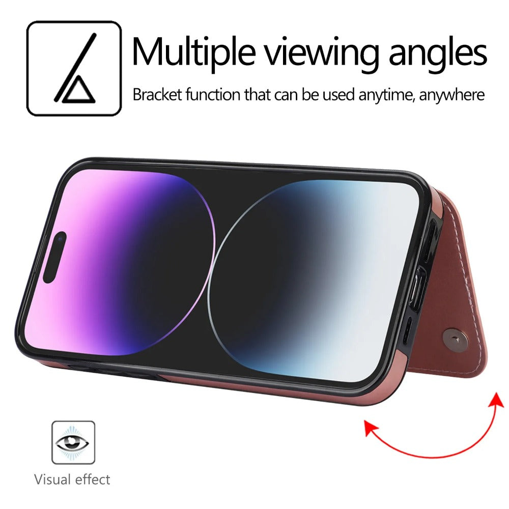 Luxury Wallet Flip iPhone Case – Cover with Card Slots, Secure Magnetic Closure, and Full Protection for Ultimate Convenience