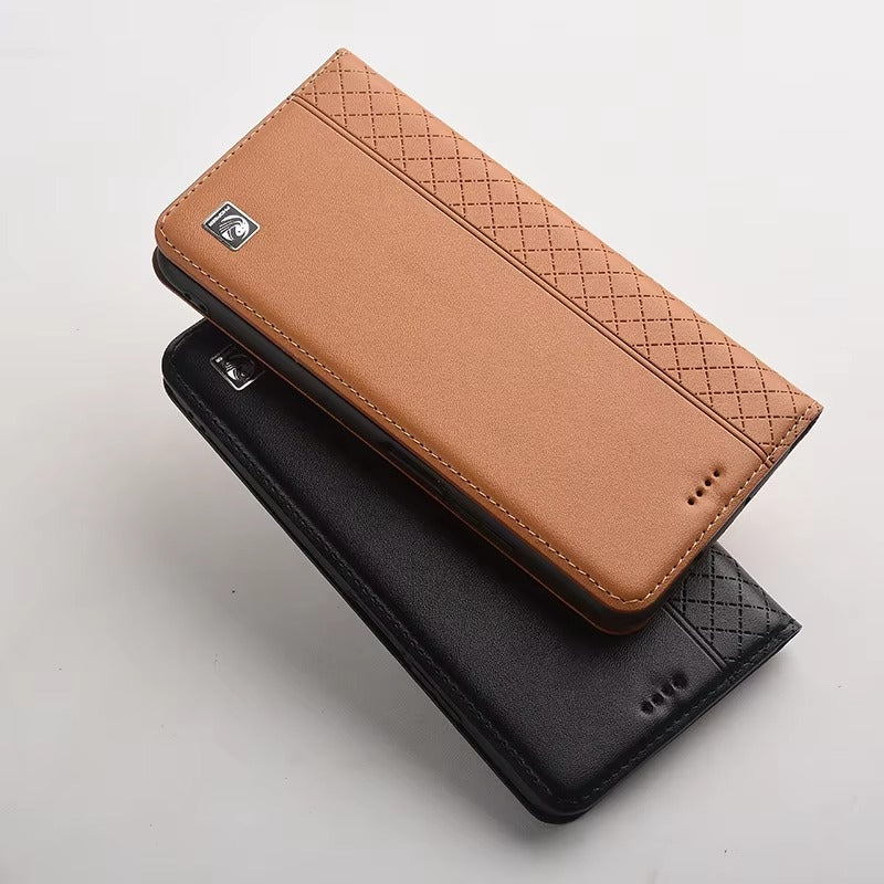 Luxury Nappa Real Leather iPhone Case – Business Wallet Flip Cover, Stylish & Durable Protection | Case for iPhone