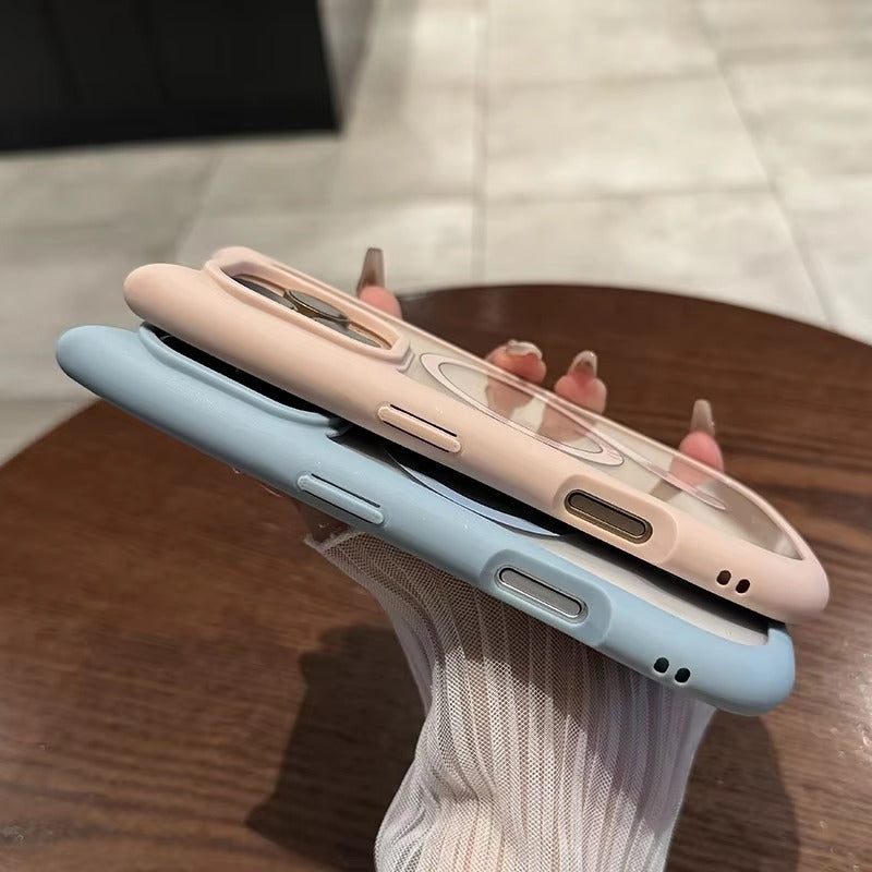 Premium Apple iPhone Case MagSafe Compatible, Camera Lens & Screen Protection, Cover with Cute Cat Ear Bumper Design