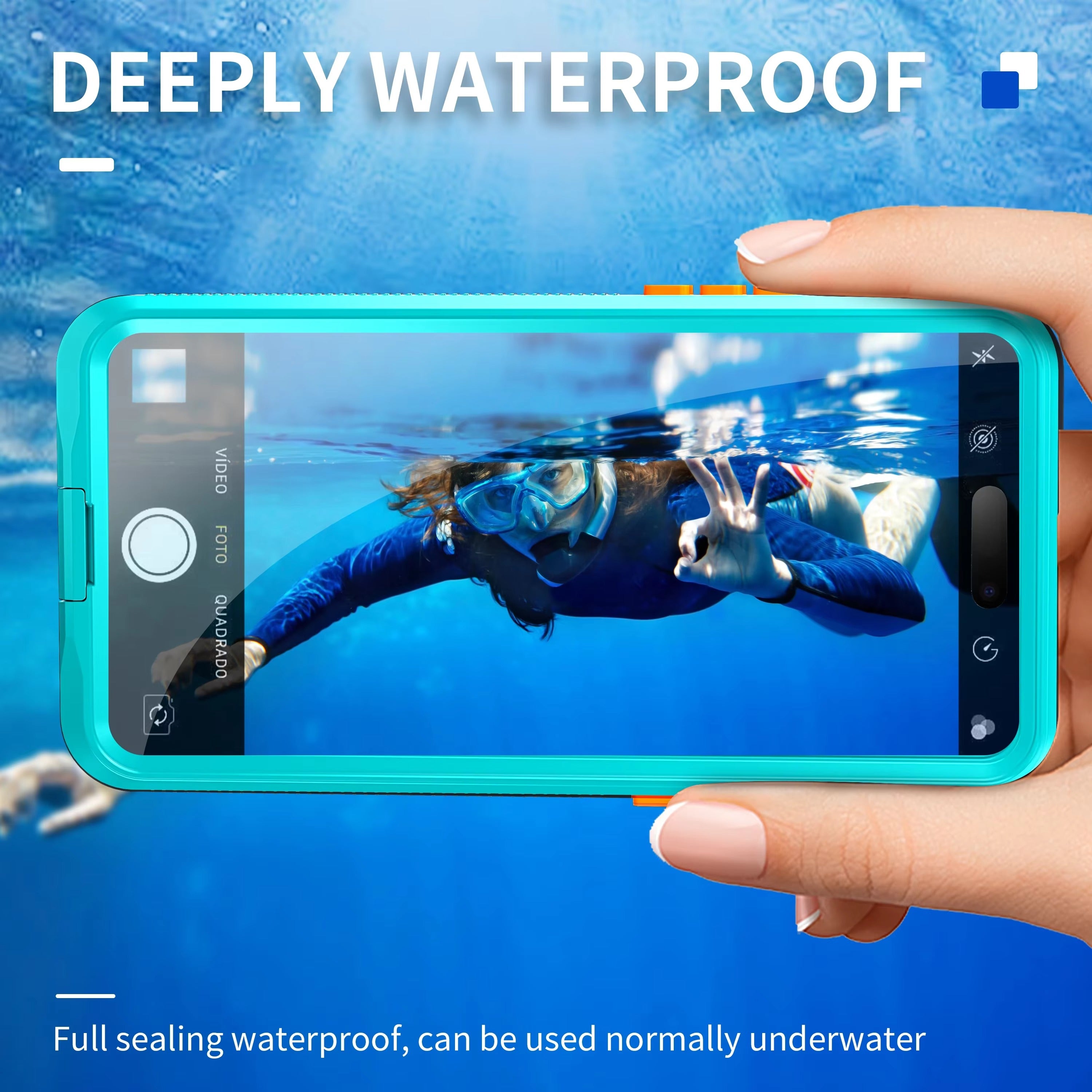 Premium Apple iPhone Case MagSafe Compatible, Camera Lens & Screen Protection, Cover with IP68 5m Waterproof Diving Shell