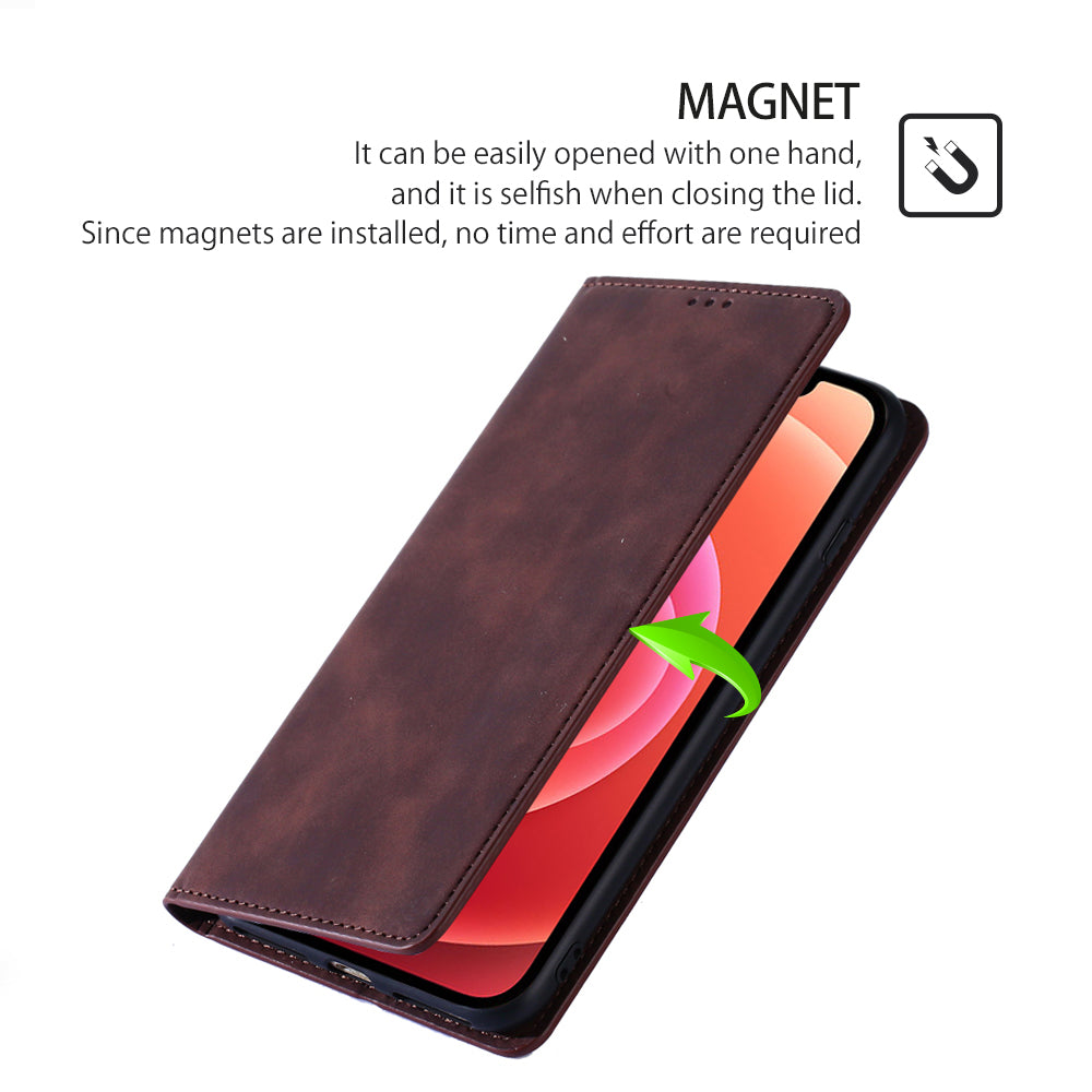 Luxury Magnetic Leather Flip iPhone Case – Premium Wallet Cover with Card Slots, and Magnetic Closure for iPhone Models