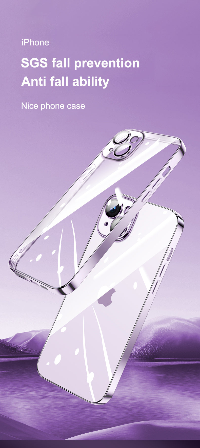 Luxury Plating Transparent Silicone Case – High Quality, Shockproof, Ultra Slim, HD Lens Protection, Durable Soft Cover,