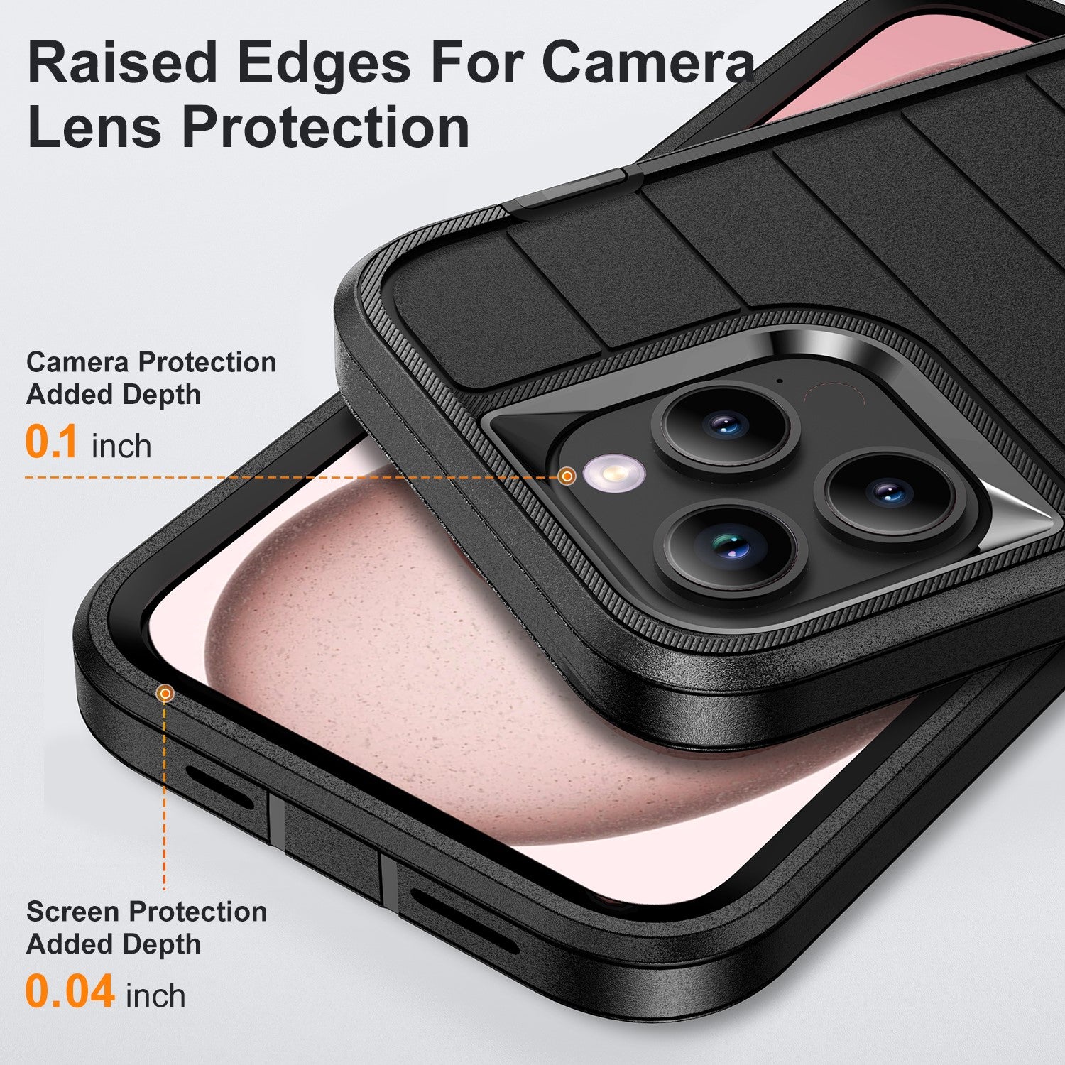 Heavy-Duty Shock Absorption iPhone Case – Full-Body Protective Silicone Rubber Cover for iPhone Models