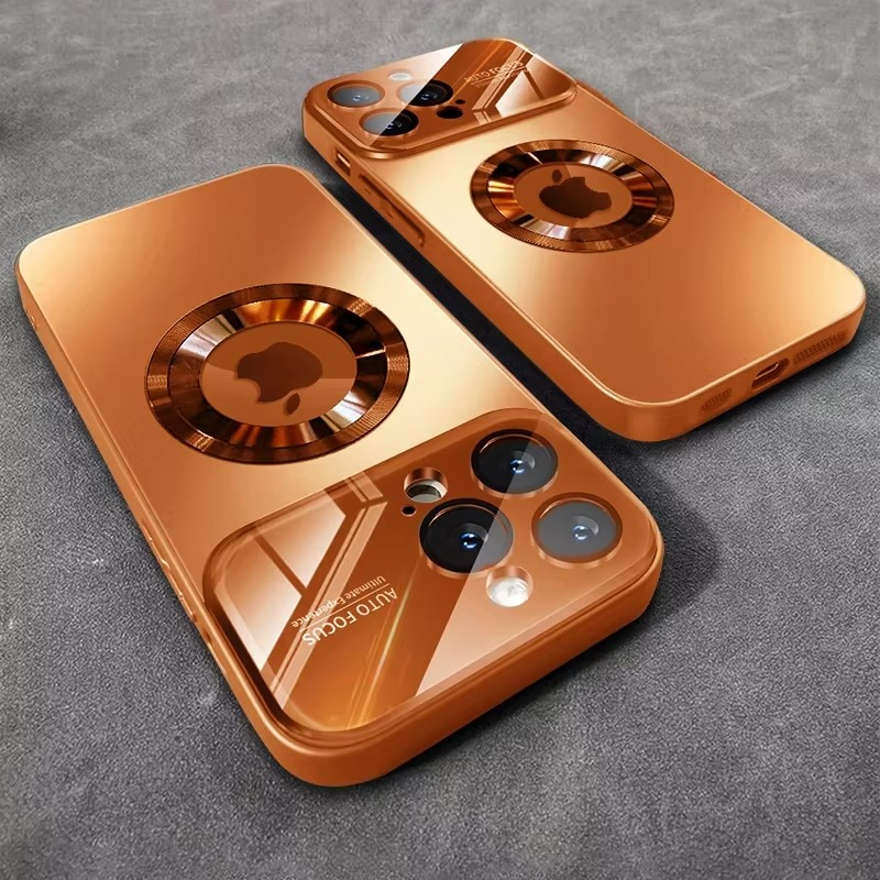 Luxury Glass MagSafe iPhone Case - Magnetic Wireless Charging, Camera Lens Protection, Shockproof Design | Case for iPhone