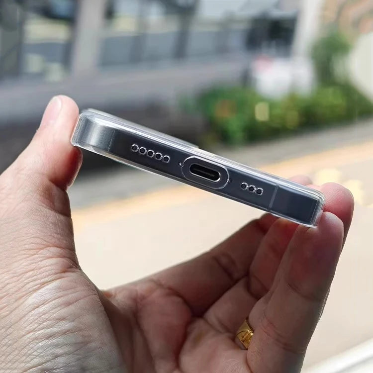 Luxury Titanium Gray Magnetic iPhone Case – Strong MagSafe Charging, Metal Buttons Sleek & Durable Protection Case for iPhone