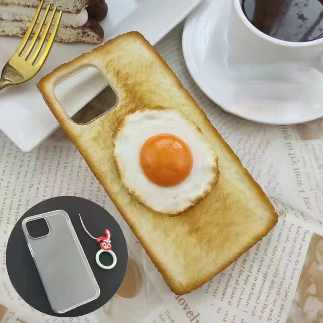 Premium Apple iPhone Case, MagSafe Compatible, Camera Lens and Screen Protection, Ultra Thin, Shockproof, Magnetic, Full All Around Protection, 3D Toast Bread Soft Cover