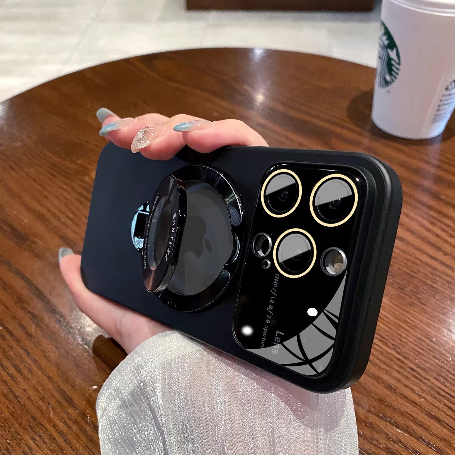 High Quality Apple iPhone Case MagSafe Compatible, Camera Lens & Screen Protection, Cover with PC Shell & Stand Bracket