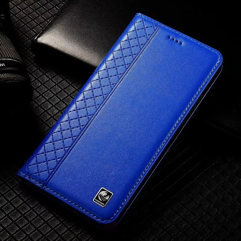 Luxury Nappa Real Leather iPhone Case – Business Wallet Flip Cover, Stylish & Durable Protection | Case for iPhone