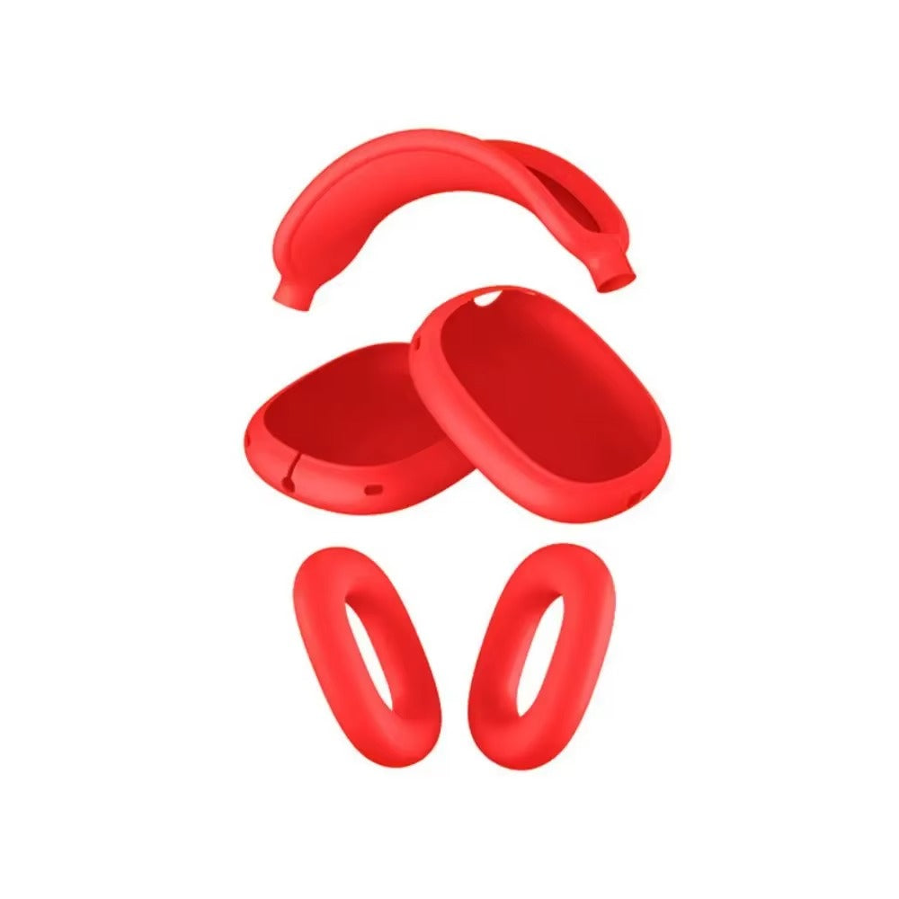 Premium 3-in-1 AirPods Max Protective Case Set – Soft Silicone Ear Pad Covers, TPU Transparent Shell & Headband Sleeve, Scratchproof, Anti-Yellowing, Precise Fit