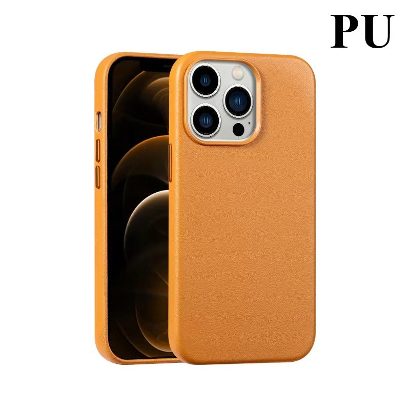 Premium Genuine Leather iPhone Case – 360° Full Protection, Luxury Armor Shell, Stylish & Durable Back Cover Case for iPhone