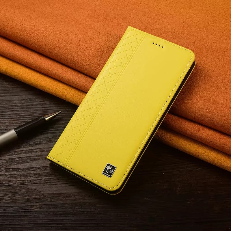 Luxury Nappa Real Leather iPhone Case – Business Wallet Flip Cover, Stylish & Durable Protection | Case for iPhone