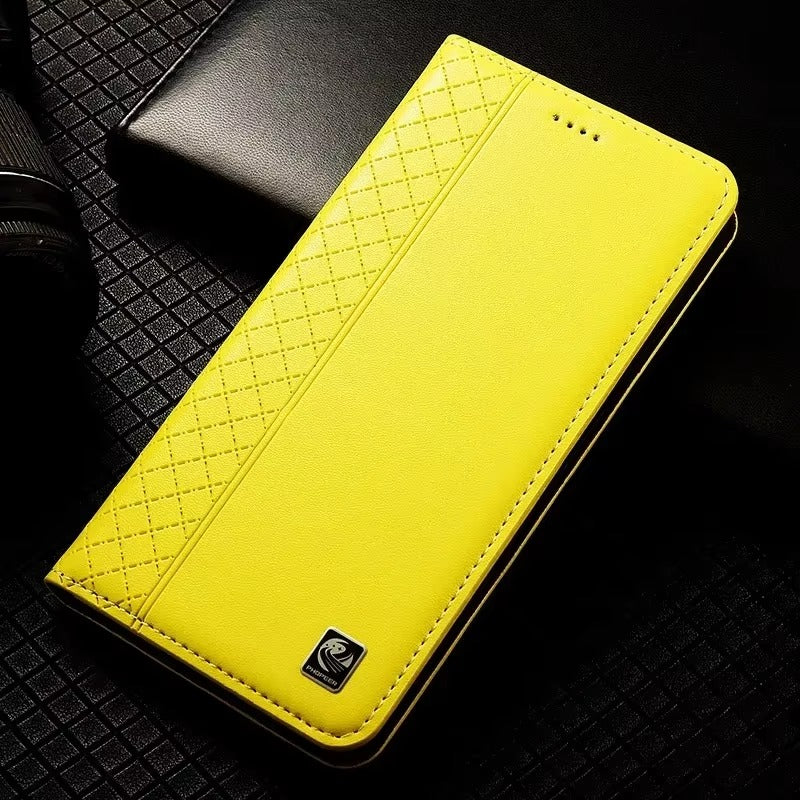 Luxury Nappa Real Leather iPhone Case – Business Wallet Flip Cover, Stylish & Durable Protection | Case for iPhone