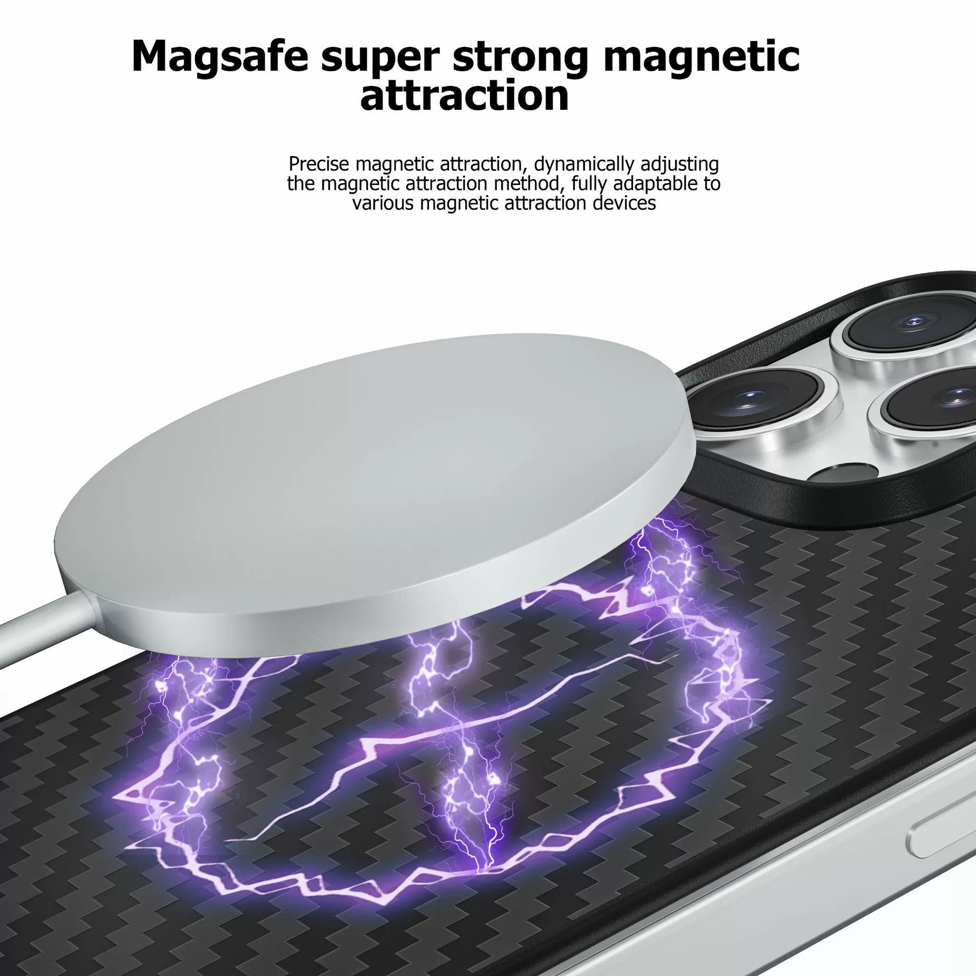 Genuine Aramid Carbon Fiber MagSafe Case – Frameless Matte Slim Cover for iPhone Models, Lightweight and Durable Protection