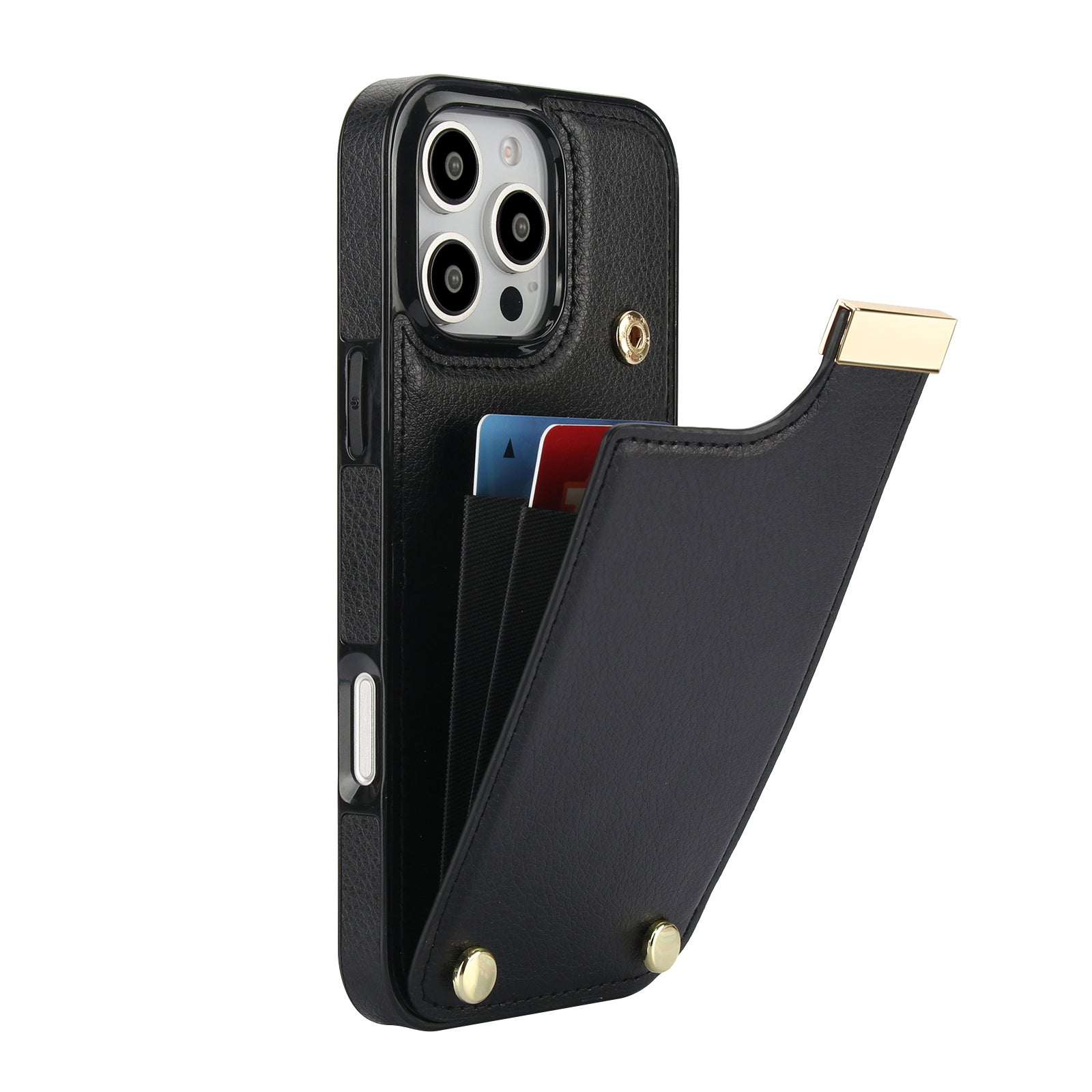 Shockproof Leather Wallet iPhone Case – Flip Cover with Card Holder, Secure Pocket, Durable Protection for iPhone Models