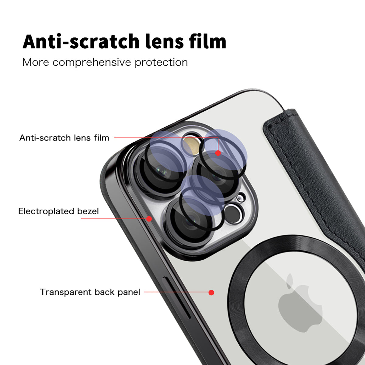 Luxury MagSafe Wallet iPhone Case – Grid Leather Flip Cover, Magnetic Card Holder, Shockproof Protection, Wireless Charging Compatible, Premium Design for iPhone Models