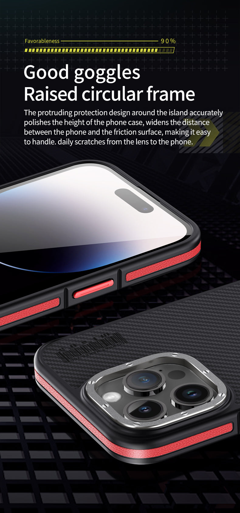 Premium 100% Aramid Fiber Kevlar iPhone Case – 600D Lightweight Compatible Ultra-Thin Protective Cover for iPhone Models