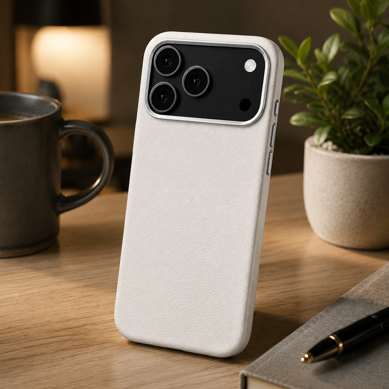 Premium iPhone Case Magnetic Leather Protective Cover MagSafe Compatible Wireless Charging Shockproof Anti Fingerprint Camera Button Access Full Coverage