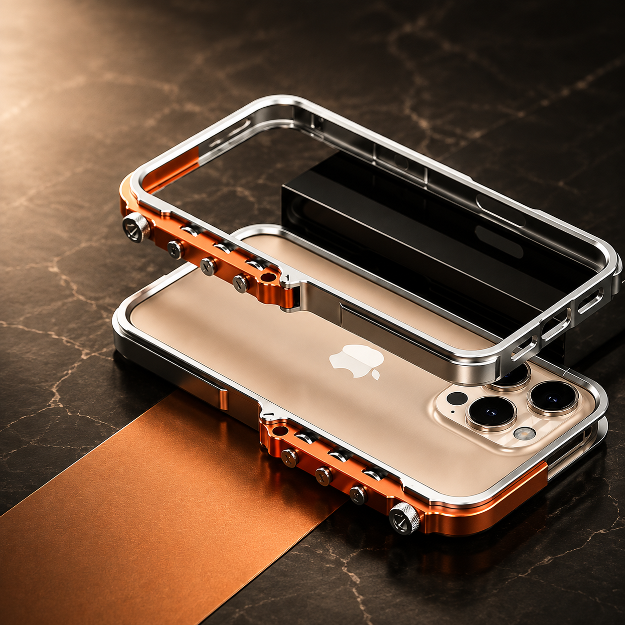 Premium Aluminum Alloy iPhone Case 360° Armor Frame Metal Bumper Shockproof Protective Cover Slim Durable Mechanical Design
