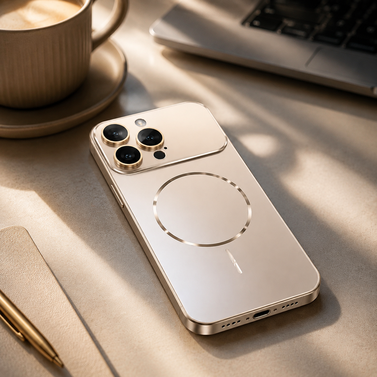 Luxury iPhone Case MagSafe Compatible Magnetic Shockproof Cover Camera Lens Protection Ultra Thin Anti Glare Nano Matte Hard Back Full Coverage