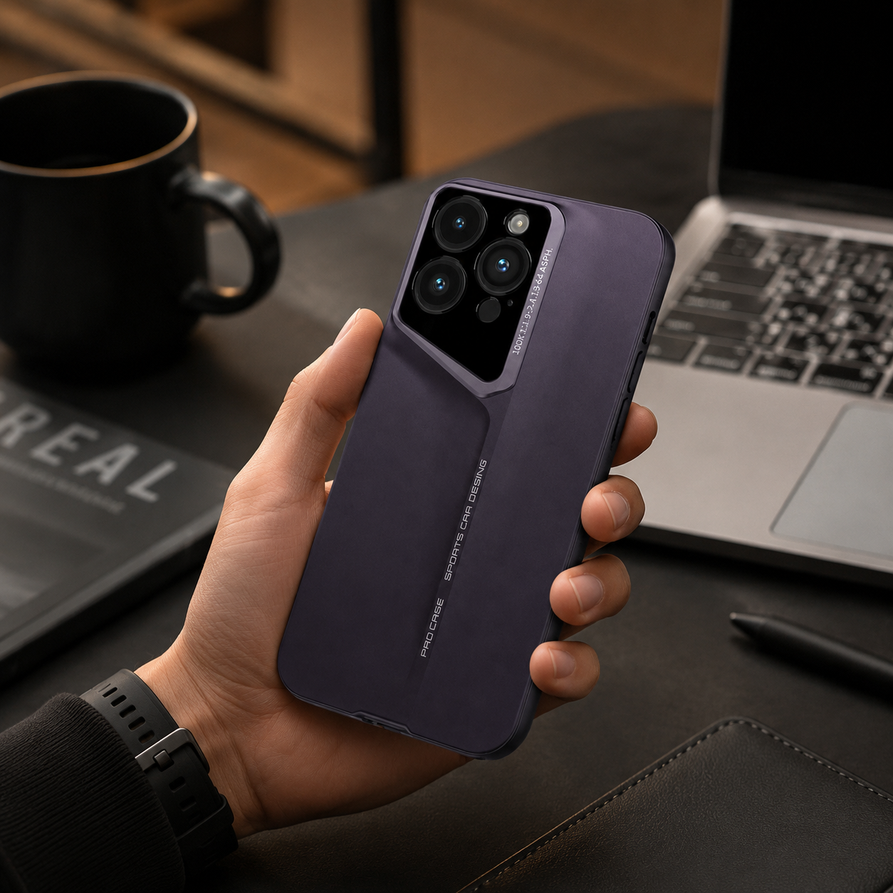 Premium iPhone Case Ultra Thin Titanium Style Protective Cover Shockproof Camera Protection Wireless Charging Matte Non Slip Full Coverage