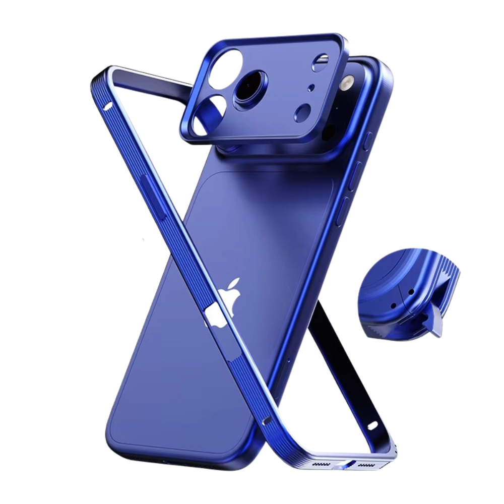 Premium Metal Frame iPhone Case – MagSafe Compatible Protective Cover with Heat Dissipation Design, Anti-Slip Grip and Raised Camera Lens Protector