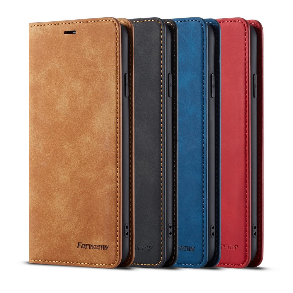 Thin Suede Leather Wallet iPhone Case – Flip Cover with Strong Magnet, Card Holder, and Premium Protection for iPhone Models