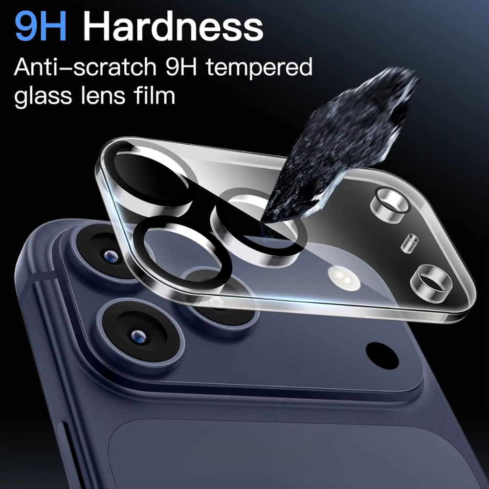 Premium Camera Lens Protector – 9H Tempered Glass Lens Cover with Scratch Resistance, Drop Protection, Ultra-Clear Transparency and Precision Camera Fit