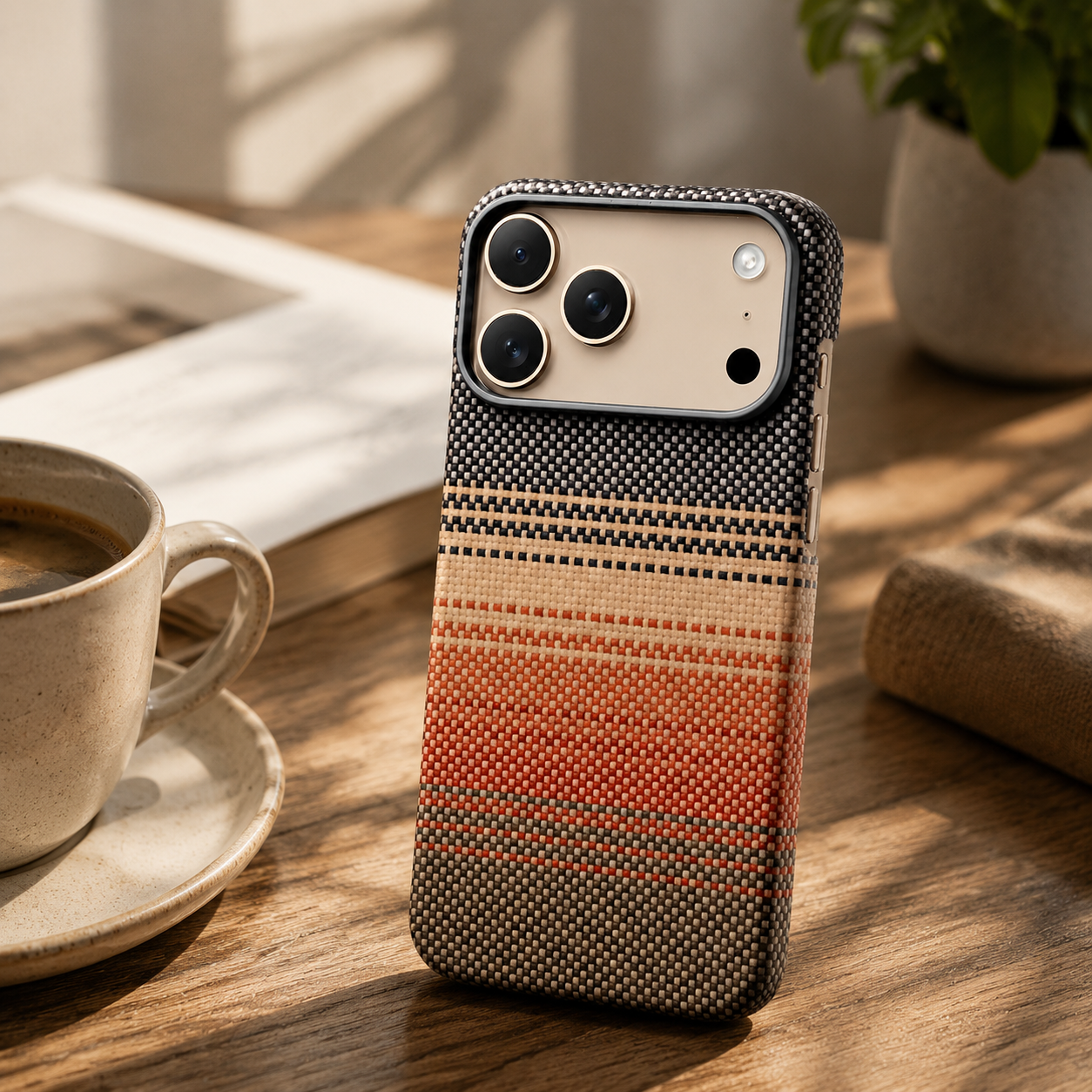 Premium iPhone Case 100% Aramid Carbon Fiber MagSafe Compatible Cover Ultra Thin Protective Case Matte Anti Scratch Raised Camera Screen Full Coverage