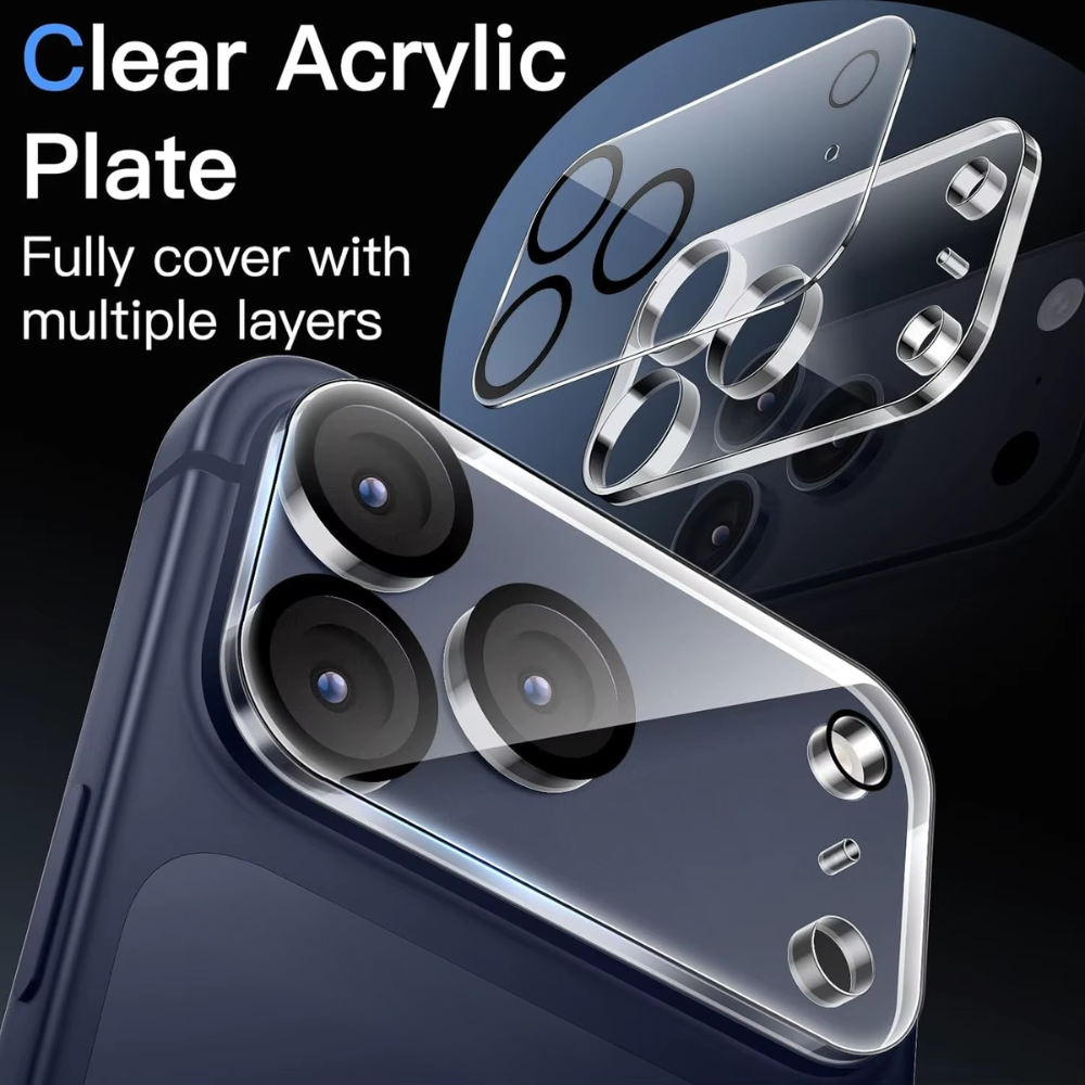 Premium Camera Lens Protector – 9H Tempered Glass Lens Cover with Scratch Resistance, Drop Protection, Ultra-Clear Transparency and Precision Camera Fit