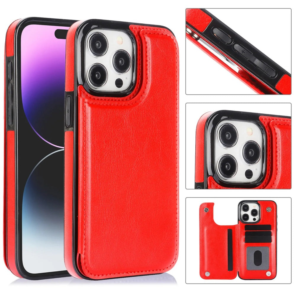 Luxury Wallet Flip iPhone Case – Cover with Card Slots, Secure Magnetic Closure, and Full Protection for Ultimate Convenience