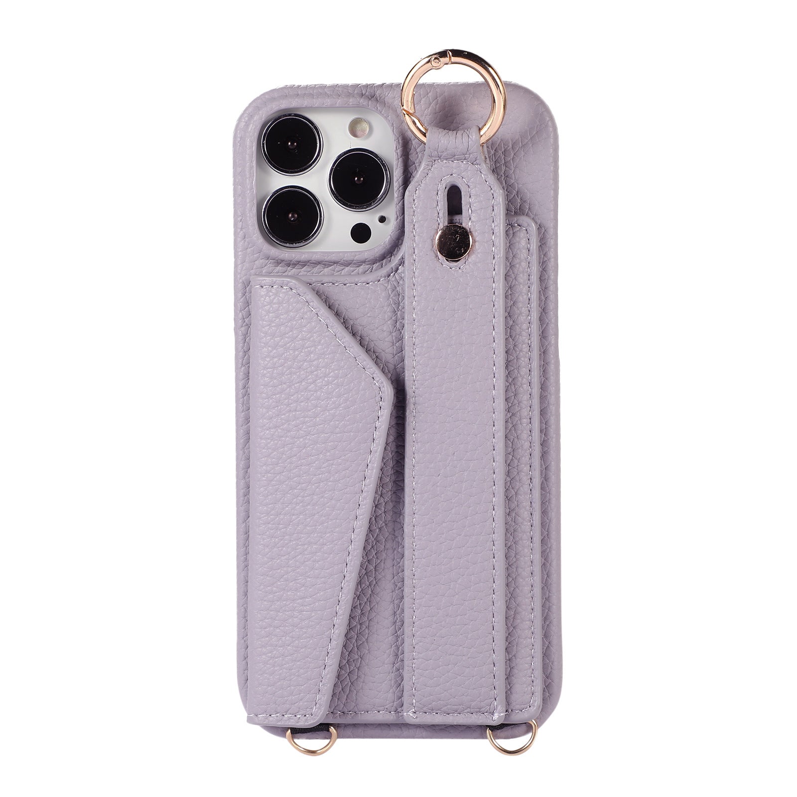 Luxury Crossbody Leather Wallet iPhone Case – Wrist Strap, Ring Holder, Card Slot, Shockproof Protection, Stylish Design for iPhone