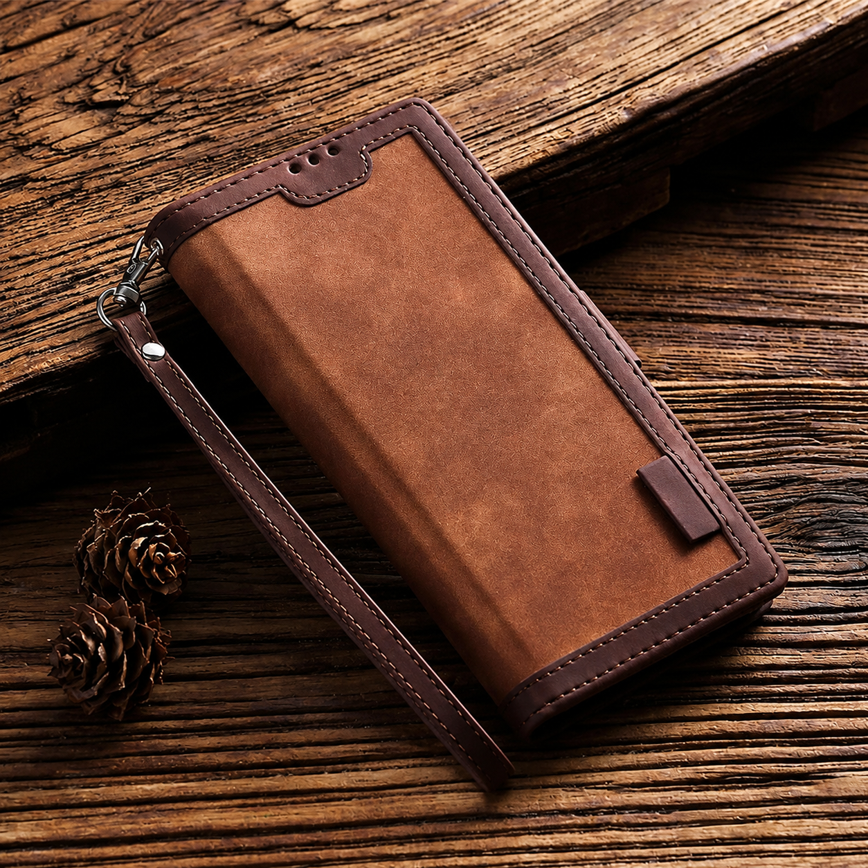 Luxury Leather Flip Case – Premium Wallet Cover, Magnetic Closure, Card Slots, Shockproof Protection, Elegant Design for iPhone