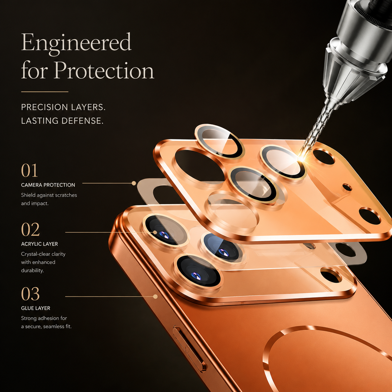 Luxury iPhone Case MagSafe Compatible Magnetic Shockproof Cover Camera Lens Protection Ultra Thin Anti Glare Nano Matte Hard Back Full Coverage