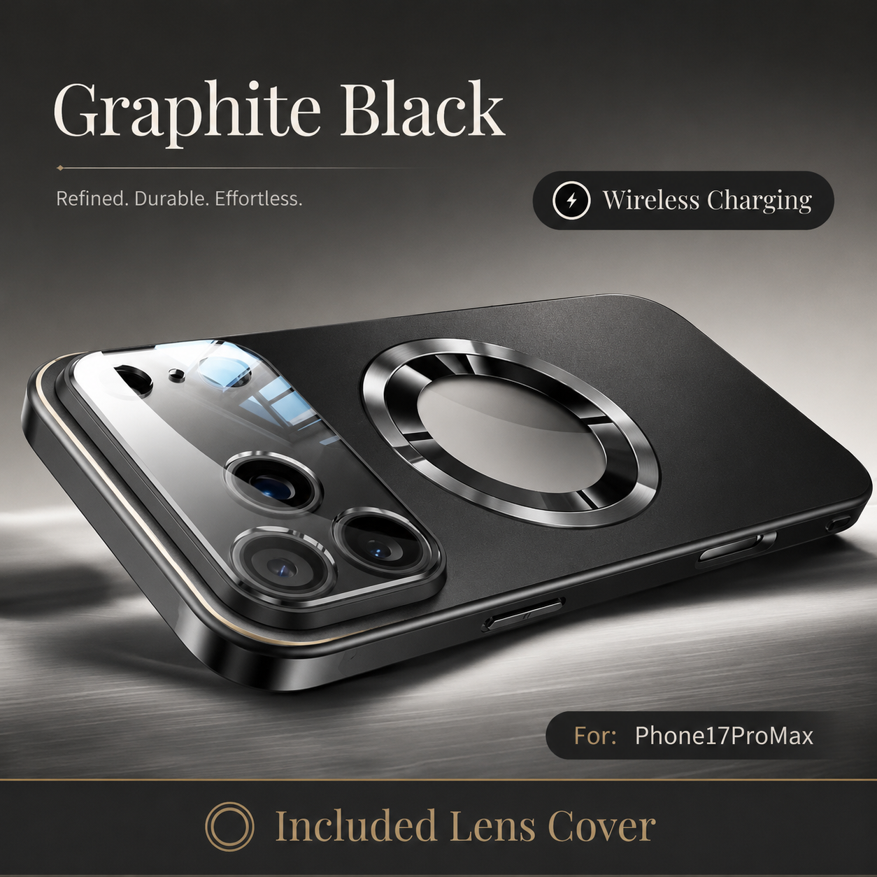Luxury iPhone Case MagSafe Compatible Magnetic Shockproof Cover Titanium Metallic Matte PC TPU Back Camera Lens Protection Ultra Thin Full Coverage
