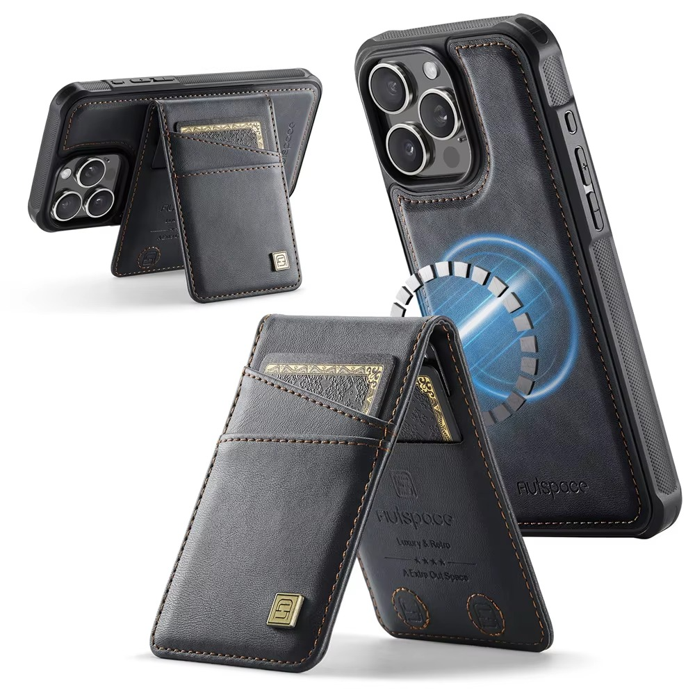 Luxury 2-in-1 Magnetic Wallet iPhone Case – Detachable Leather Flip Cover with Card Holder, Wrist Strap, and Secure Magnetic Closure for Ultimate Protection