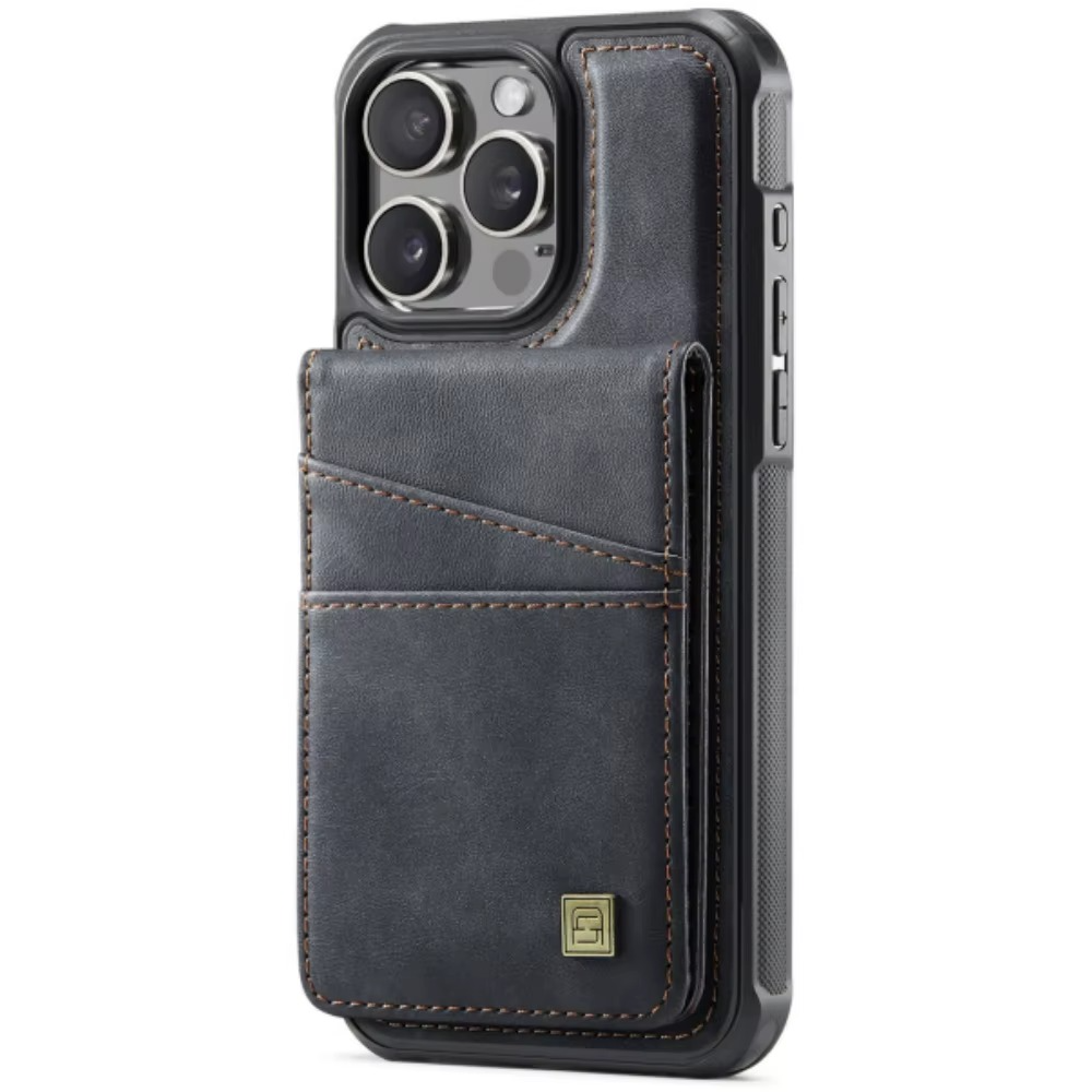 Luxury 2-in-1 Magnetic Wallet iPhone Case – Detachable Leather Flip Cover with Card Holder, Wrist Strap, and Secure Magnetic Closure for Ultimate Protection