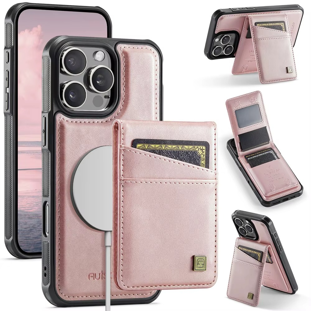 Luxury 2-in-1 Magnetic Wallet iPhone Case – Detachable Leather Flip Cover with Card Holder, Wrist Strap, and Secure Magnetic Closure for Ultimate Protection
