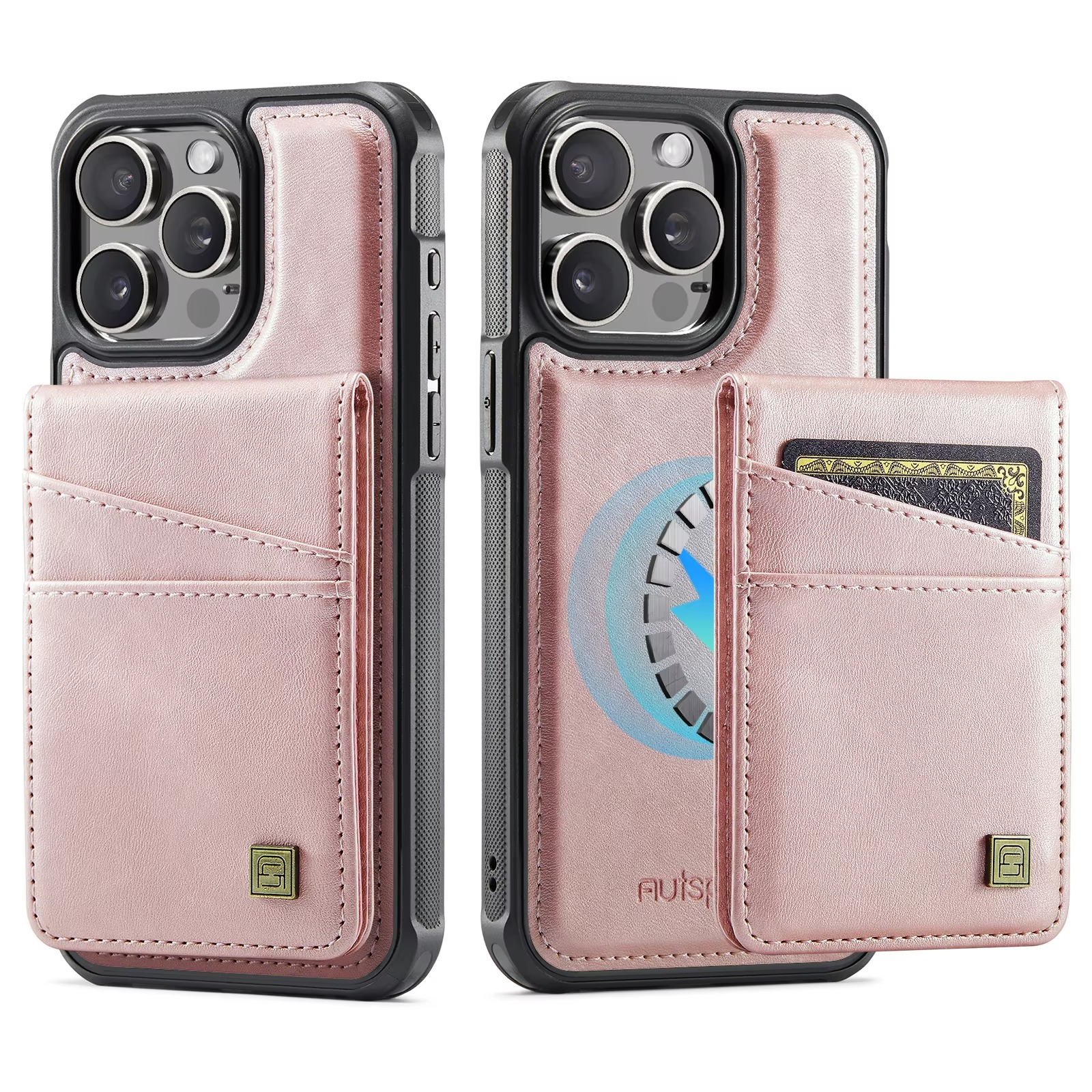 Luxury 2-in-1 Magnetic Wallet iPhone Case – Detachable Leather Flip Cover with Card Holder, Wrist Strap, and Secure Magnetic Closure for Ultimate Protection