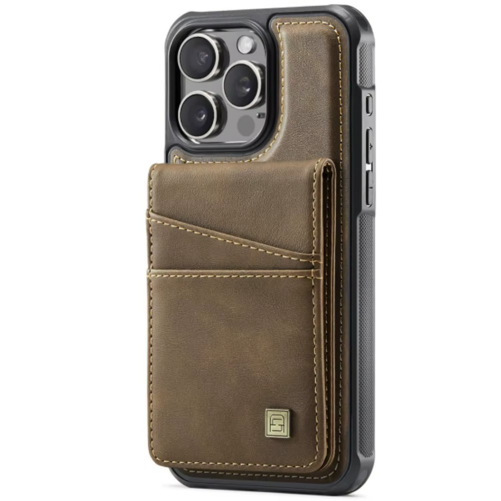 Luxury 2-in-1 Magnetic Wallet iPhone Case – Detachable Leather Flip Cover with Card Holder, Wrist Strap, and Secure Magnetic Closure for Ultimate Protection