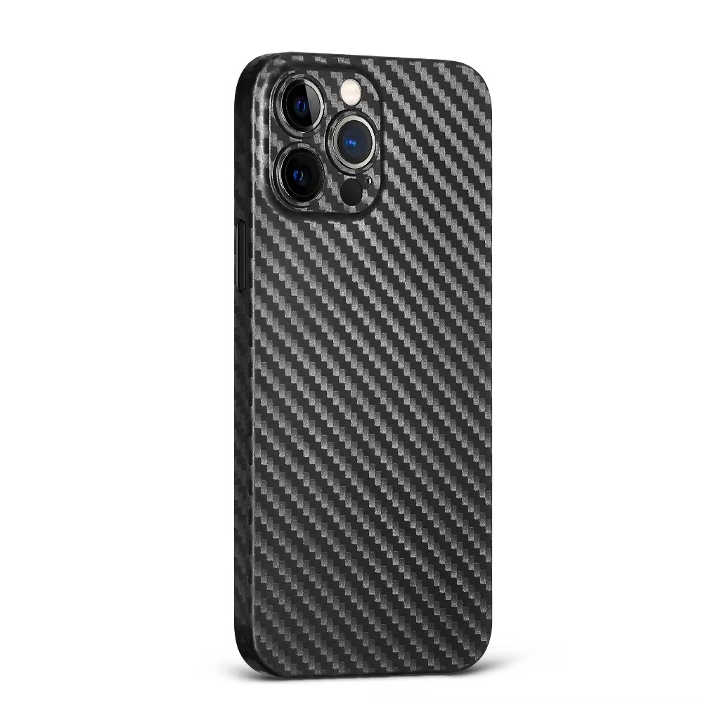Luxury Ultra-Thin Carbon Fiber Matte iPhone Case – 0.2mm PP Back Cover for iPhone Models, Lightweight, Sleek, and Durable Protection