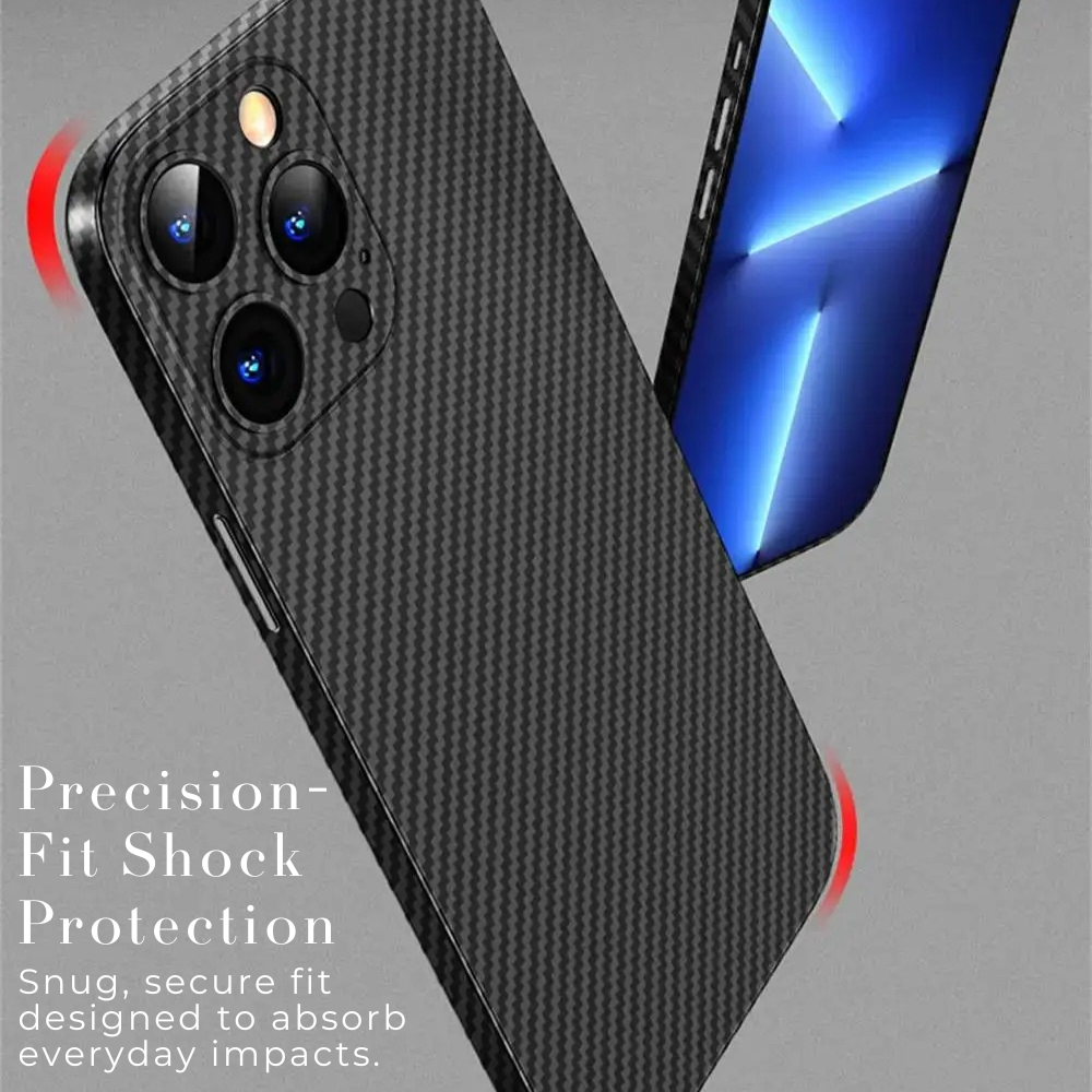 Luxury Ultra-Thin Carbon Fiber Matte iPhone Case – 0.2mm PP Back Cover for iPhone Models, Lightweight, Sleek, and Durable Protection