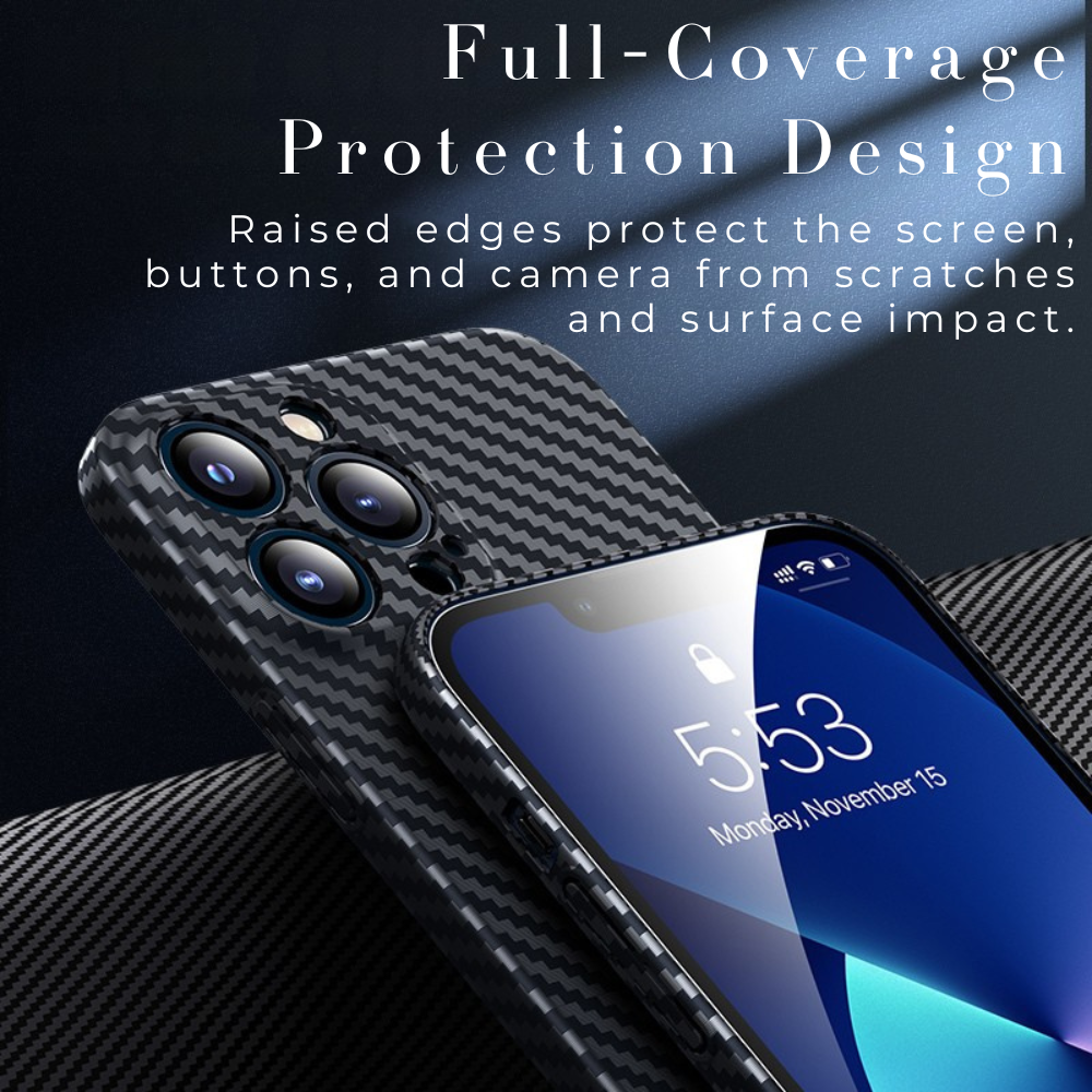 Luxury Ultra-Thin Carbon Fiber Matte iPhone Case – 0.2mm PP Back Cover for iPhone Models, Lightweight, Sleek, and Durable Protection