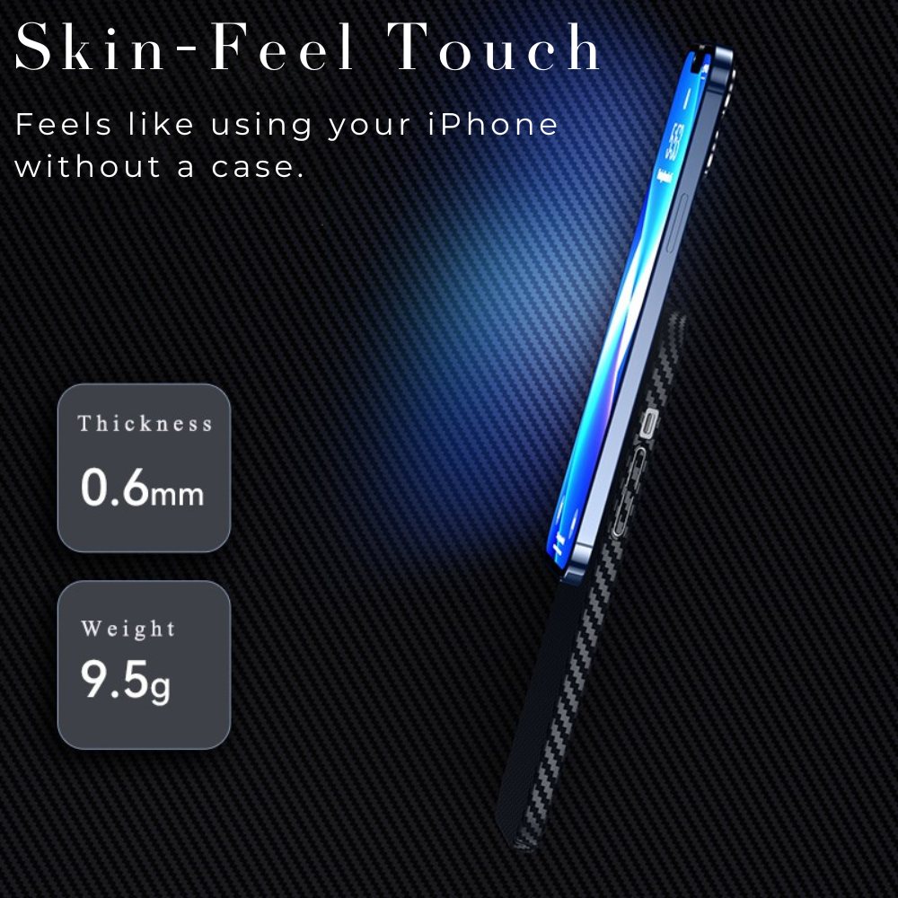Luxury Ultra-Thin Carbon Fiber Matte iPhone Case – 0.2mm PP Back Cover for iPhone Models, Lightweight, Sleek, and Durable Protection