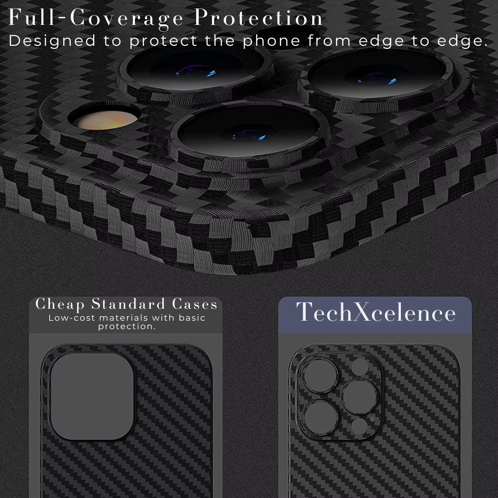 Luxury Ultra-Thin Carbon Fiber Matte iPhone Case – 0.2mm PP Back Cover for iPhone Models, Lightweight, Sleek, and Durable Protection